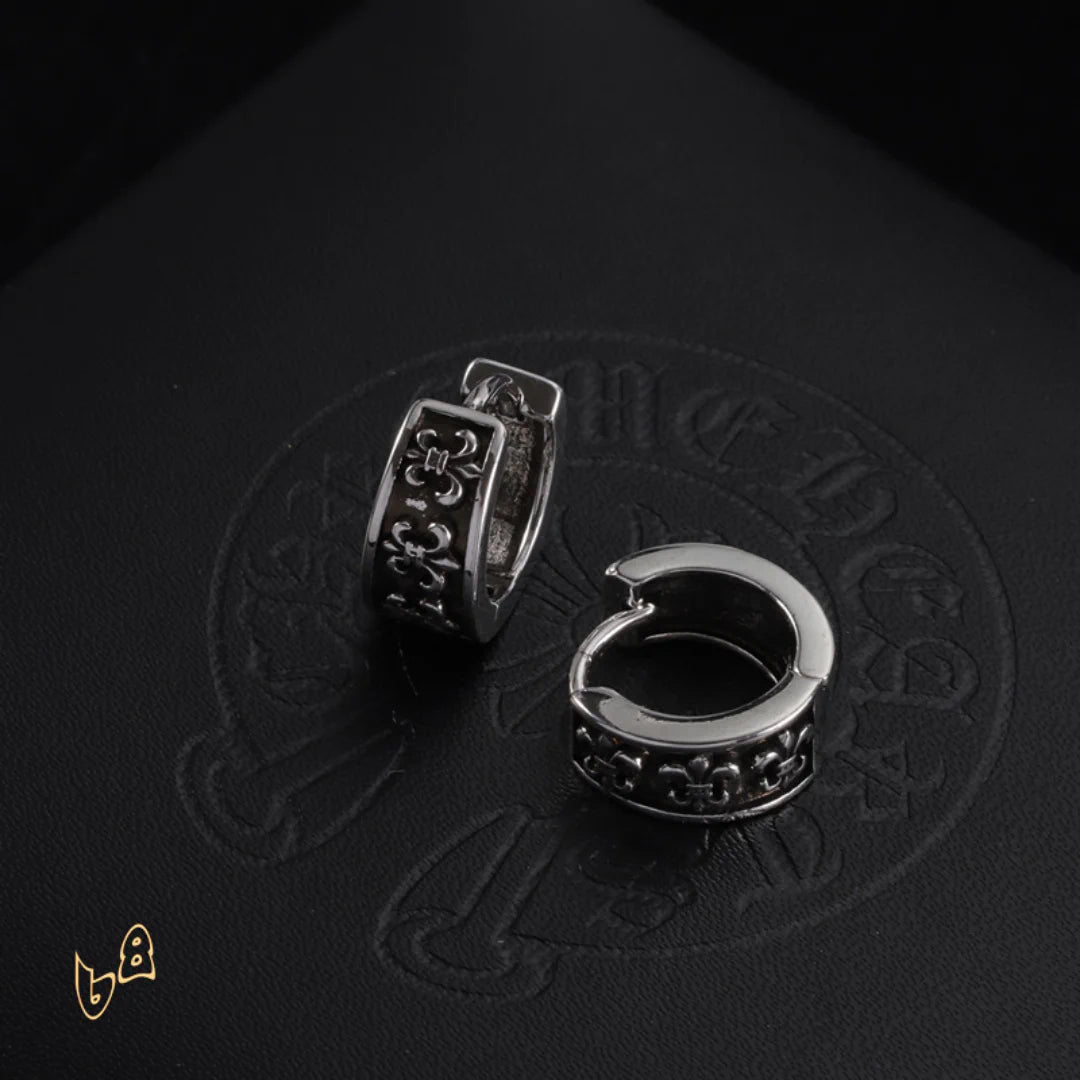CH Cross Hoop Earrings - CH0158 - Silver 2 image
