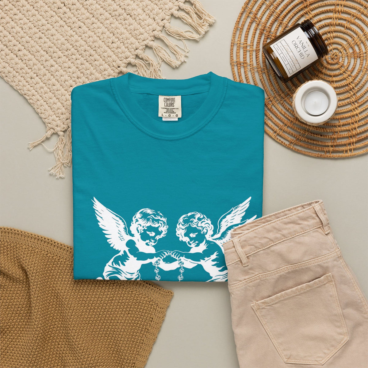 Heavenly Guardians Unisex Garment-Dyed T-shirt image 105