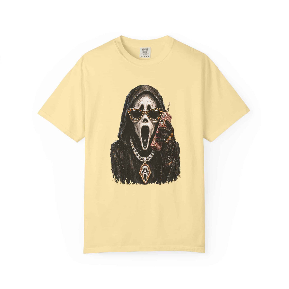 Halloween Ghostface Unisex Garment-Dyed T-shirt image