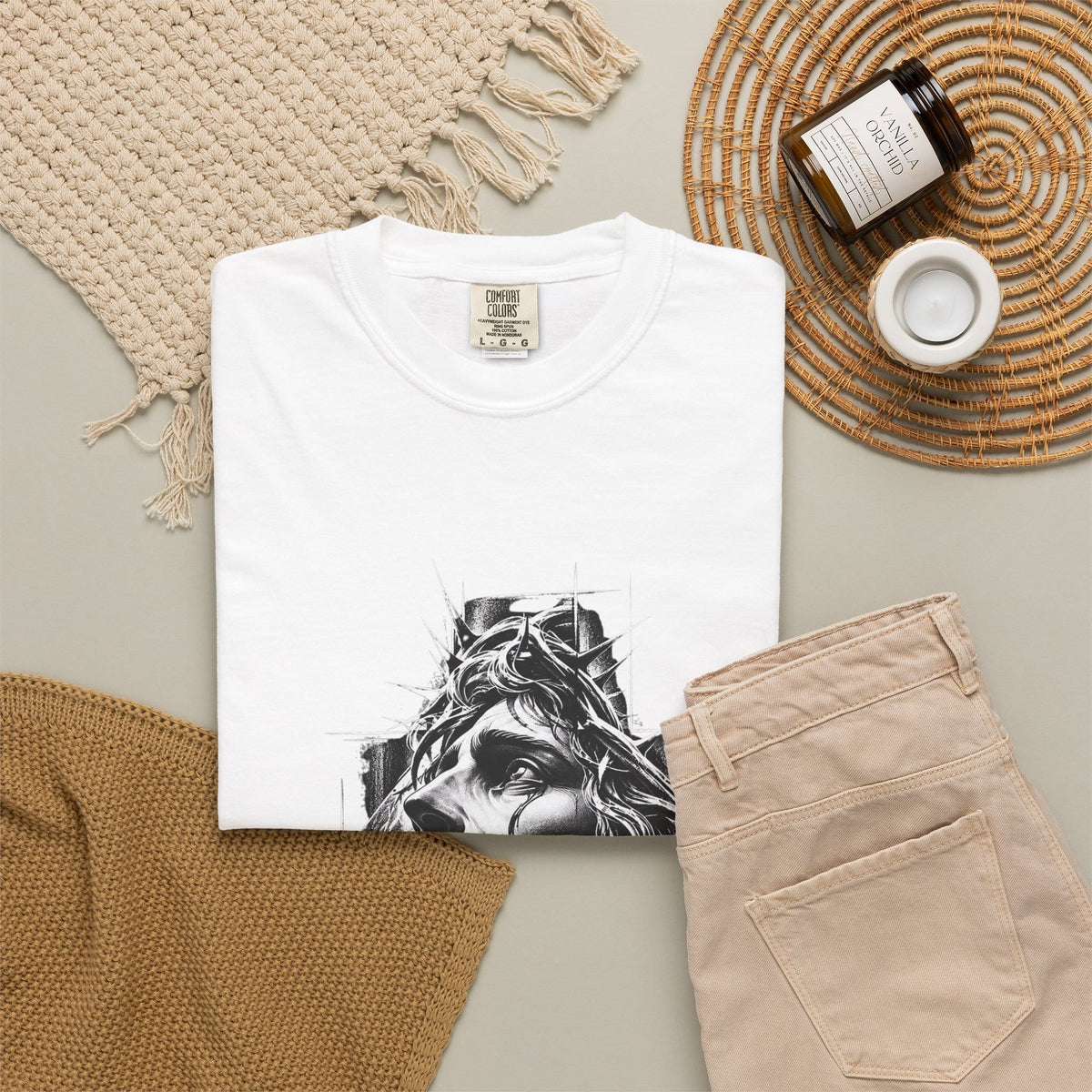 Crown of Faith 2 Unisex Garment-Dyed T-shirt image 3