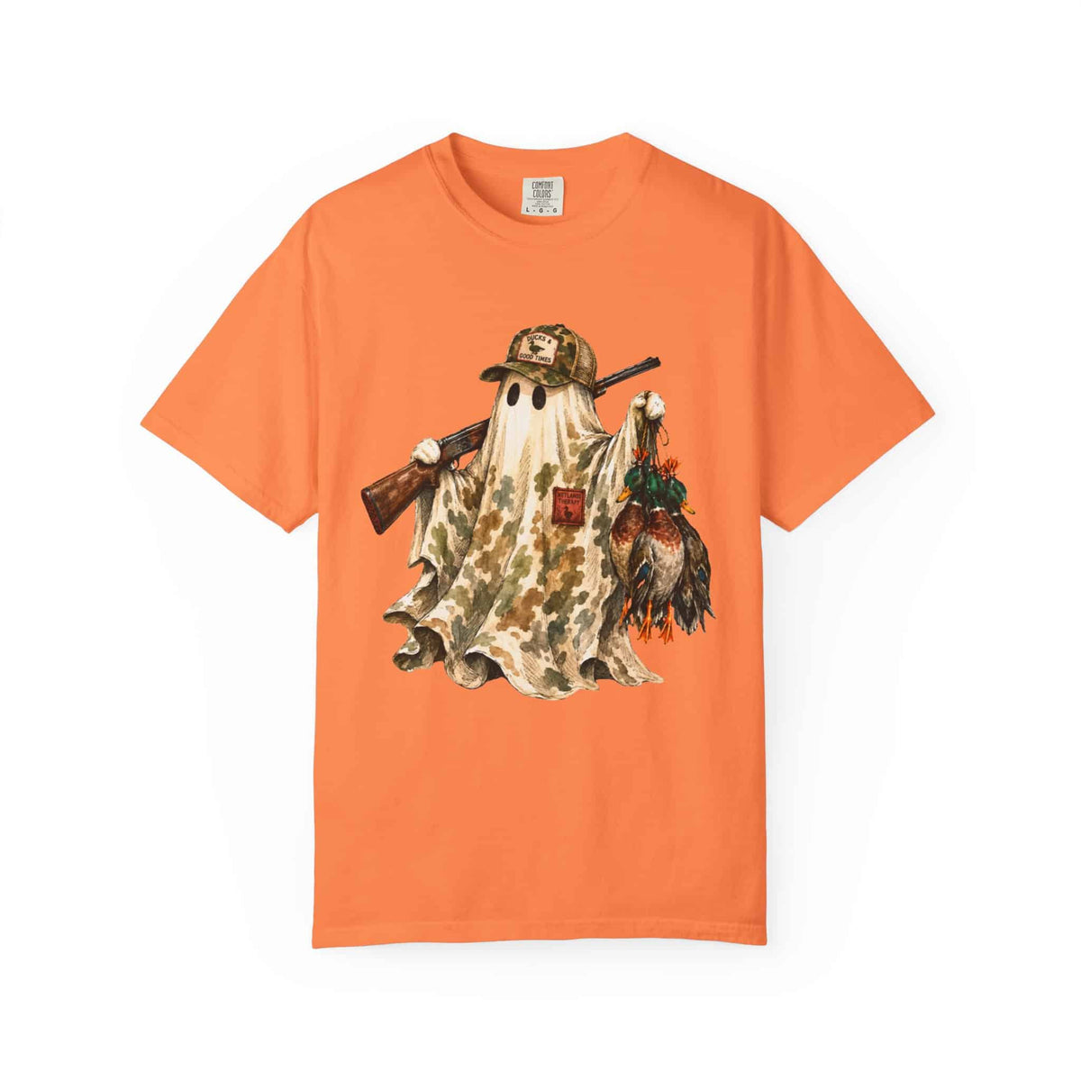 Hunting Season Spooky Camo Mallards Unisex Garment-Dyed T-shirt image 6