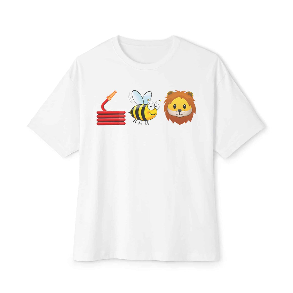 Bee Unisex Oversized Boxy Tee - White, XS image