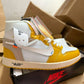 OW x AJ 1 High OG Canary Shoes Sneakers - nk0004117 image 6