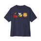 Bee Unisex Oversized Boxy Tee - Navy, XL image