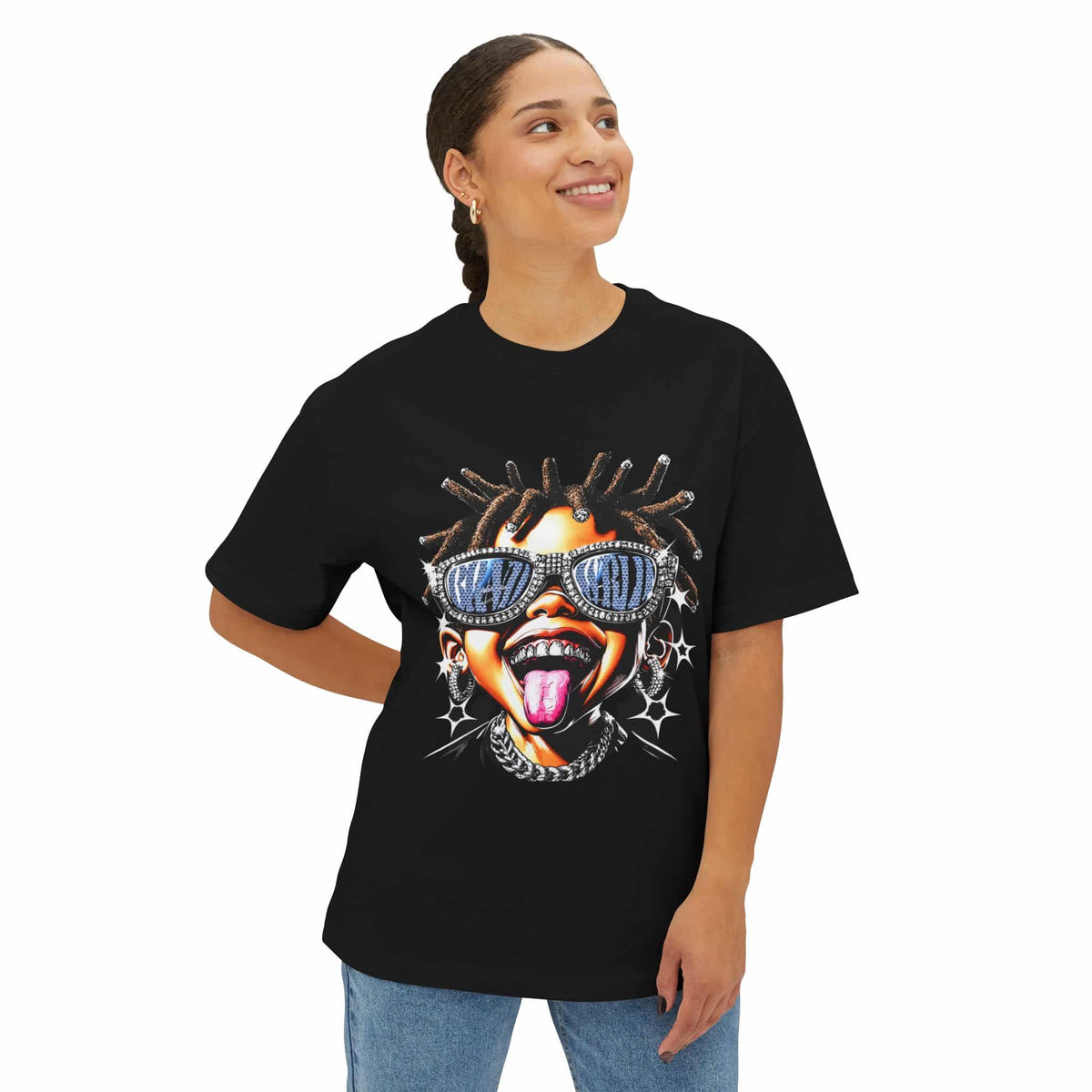 Diamond Drip Unisex Oversized Boxy Tee image 3