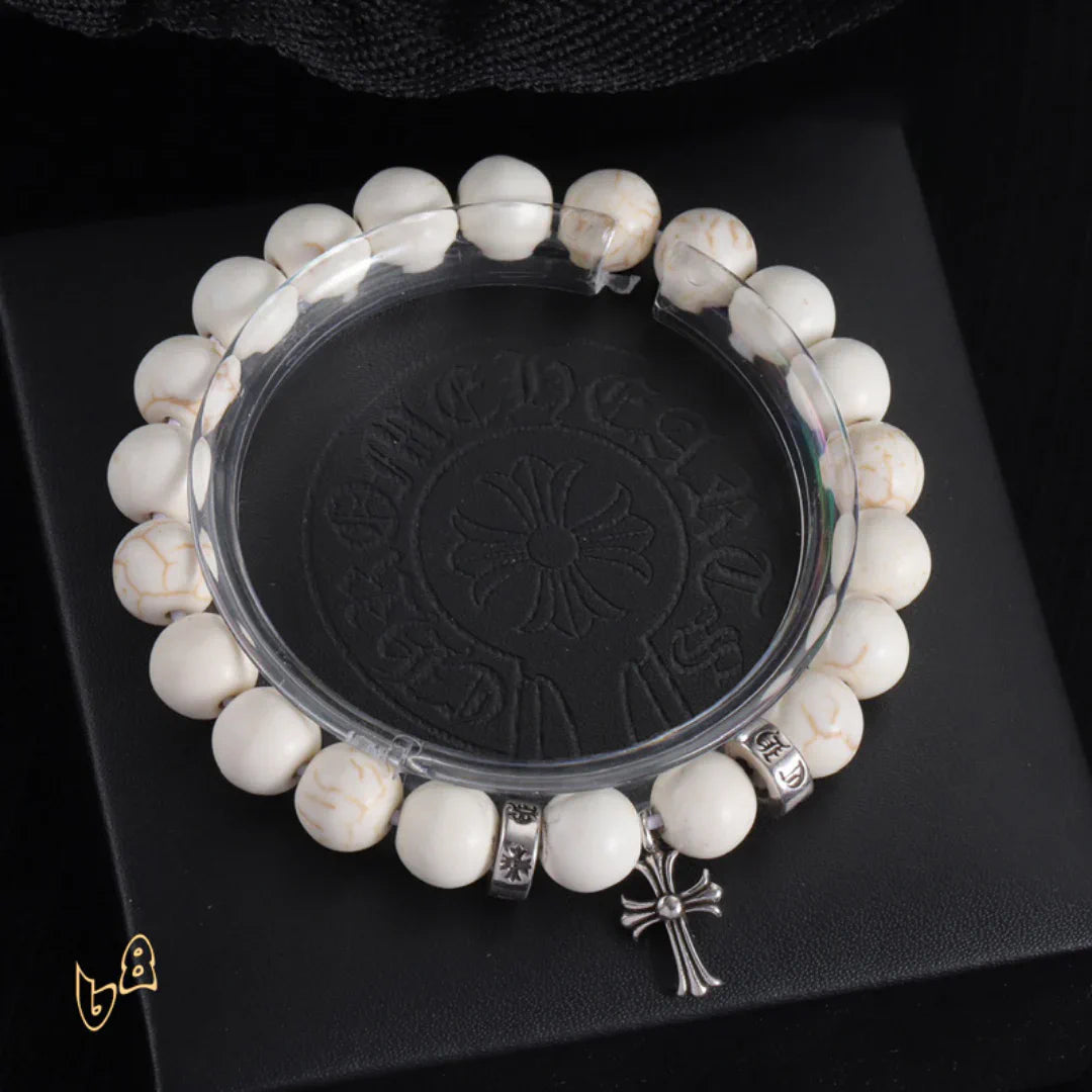 CH Beaded Cross Flower Bracelet - CH0074 image 5