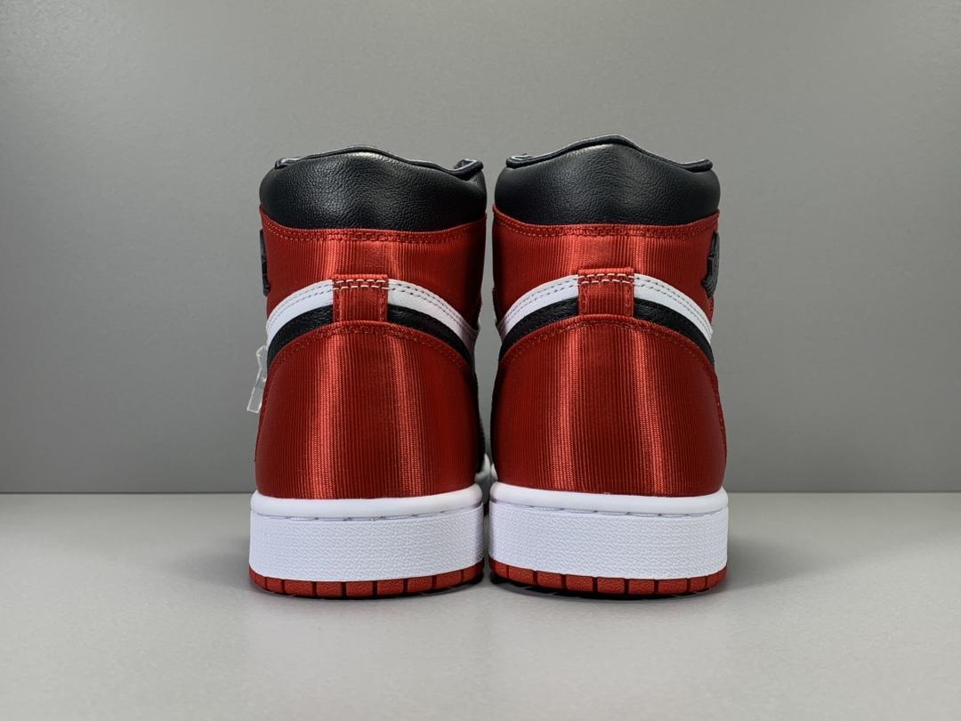 AJ 1 Retro High Satin Black Toe Shoes Sneakers - nk0000079 image 5