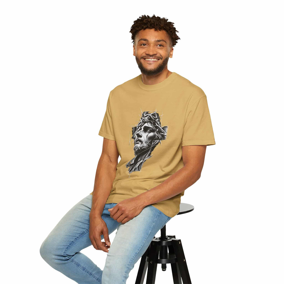 Crown of Faith 2 Unisex Garment-Dyed T-shirt image 52