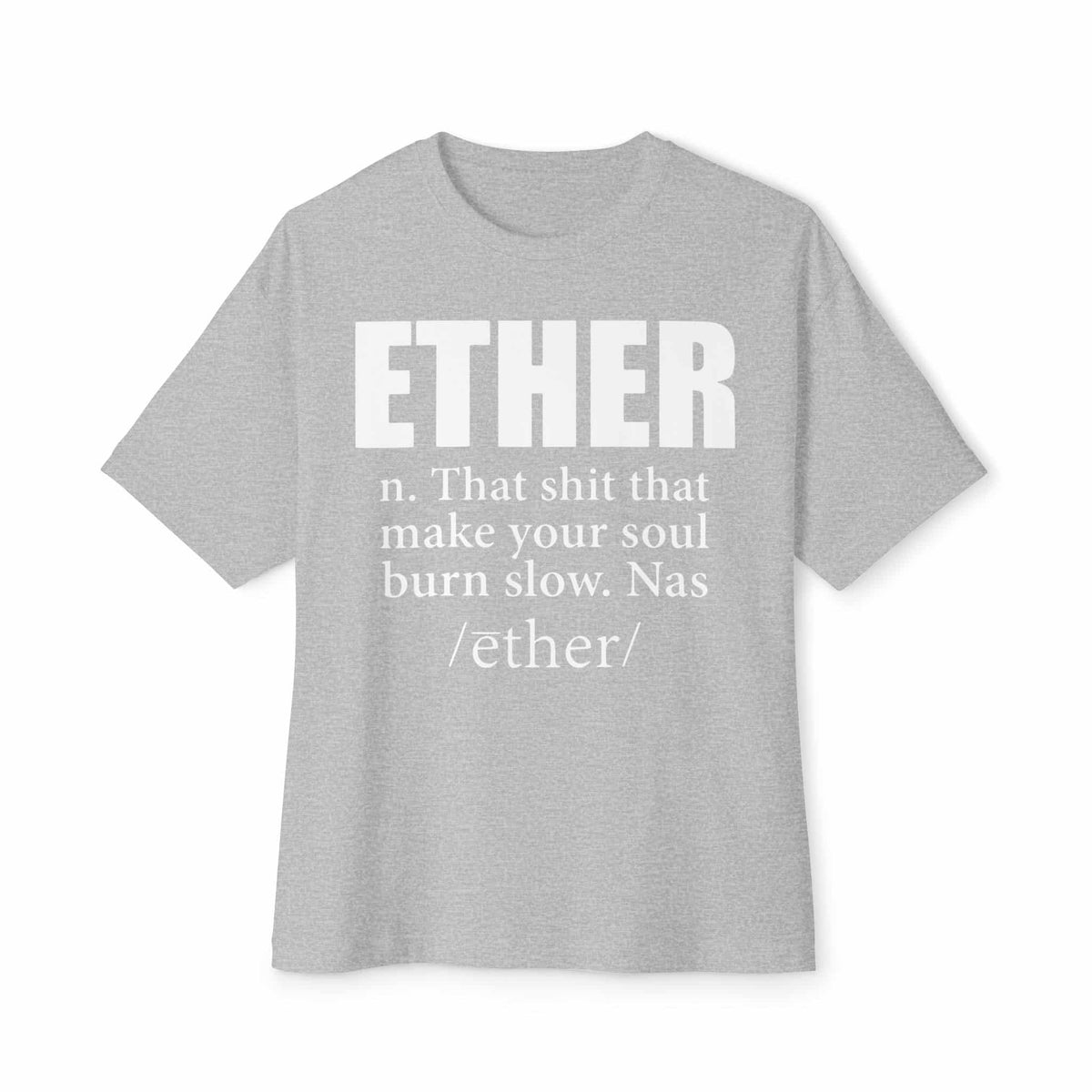 Ether Unisex Oversized Boxy Tee - Athletic Heather, 3XL image