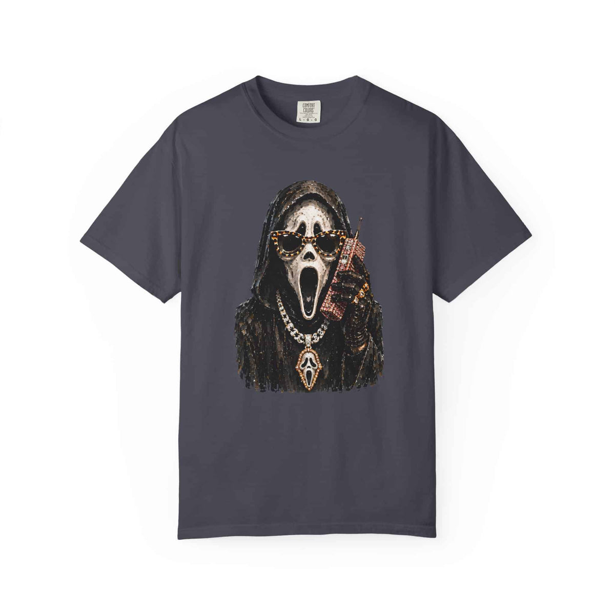 Halloween Ghostface Unisex Garment-Dyed T-shirt image