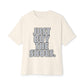 Graphic Print Unisex Oversized Boxy Tee – POD0033 - Natural, M image