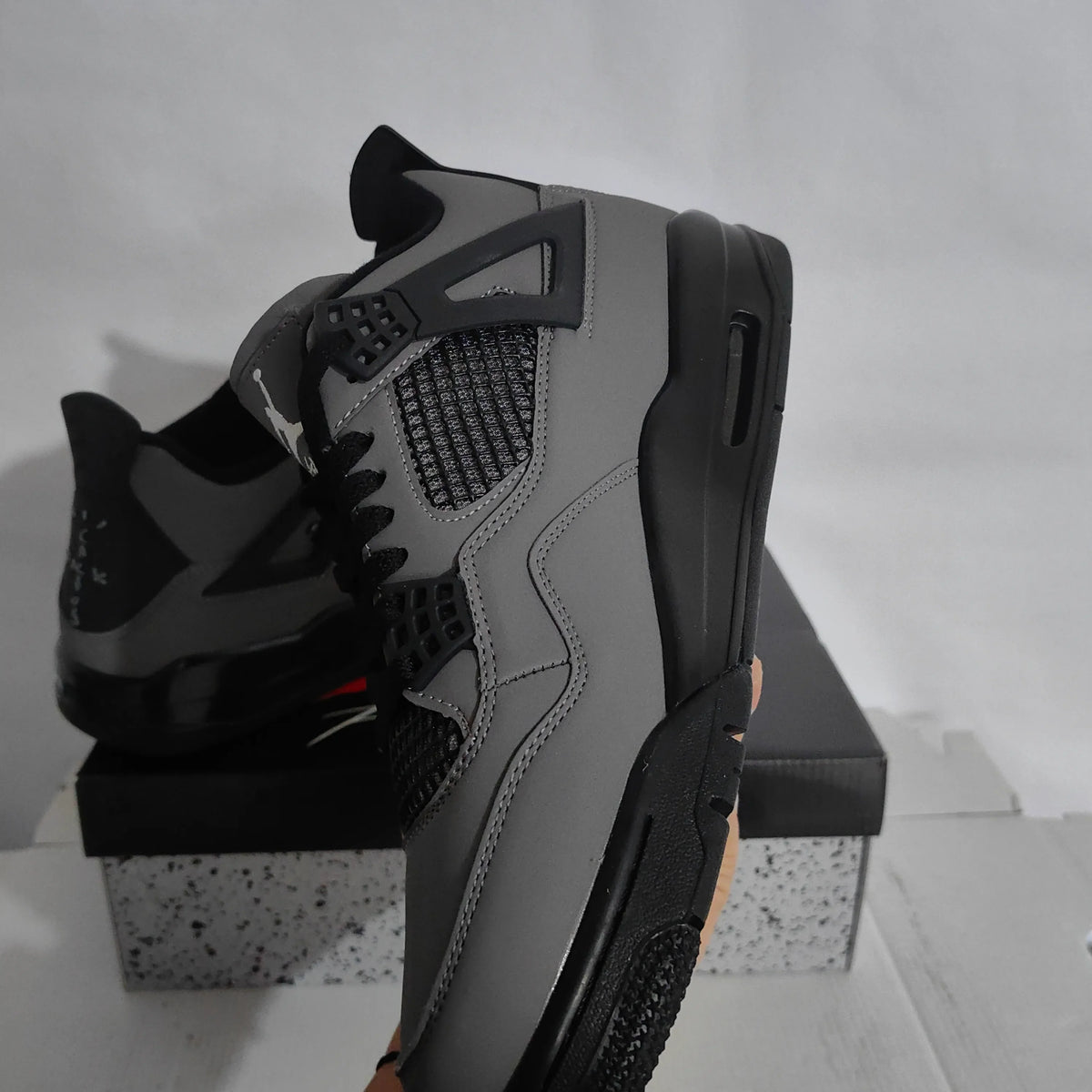 AJ 4 x Travis Scott Retro Dark Grey Black Shoes Sneakers - nk0005039 image 7