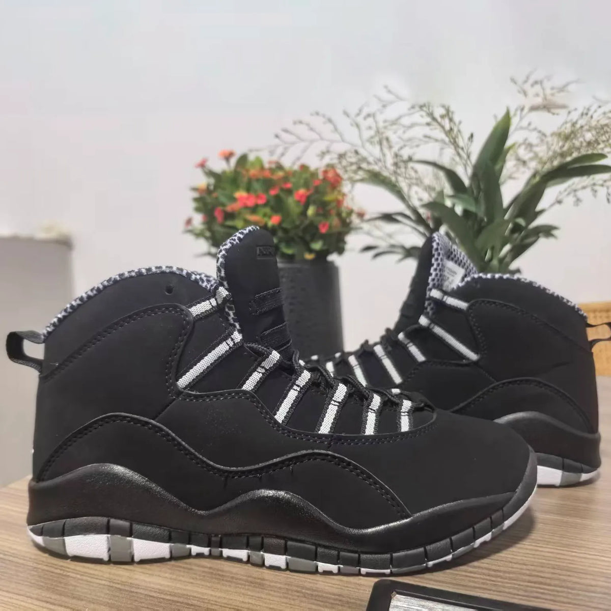 AJ 10 Black & White "Stealth" Shoes Sneakers - nk0004817 image 5