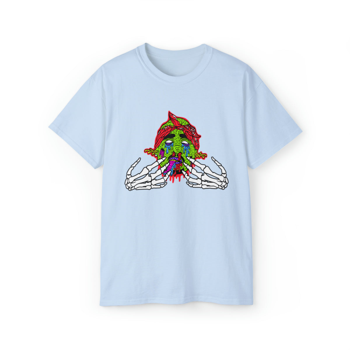 2Pac Monster  T-Shirt - Light Blue, L image