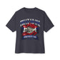 Graphic Print Unisex Oversized Boxy Tee - POD0037 - Dark Grey, S image