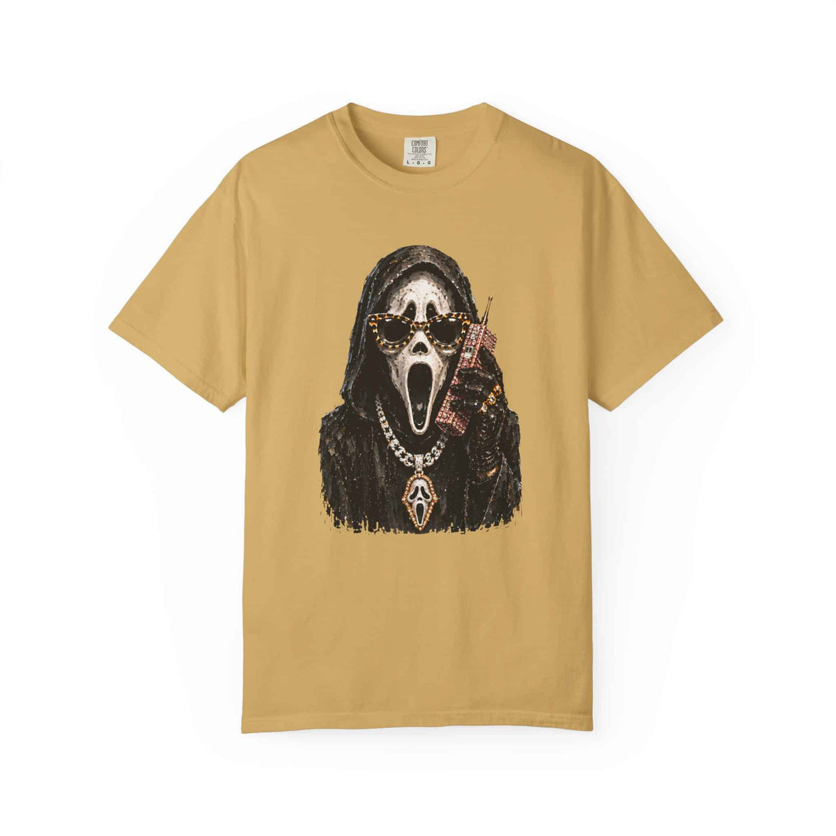 Halloween Ghostface Unisex Garment-Dyed T-shirt image