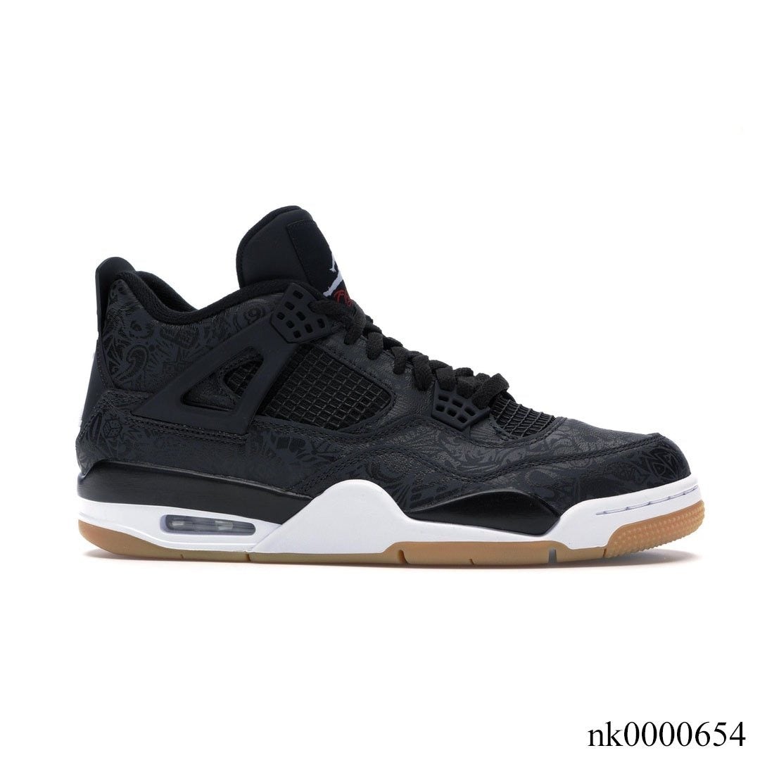 AJ 4 Retro Laser Black Gum Shoes Sneakers - nk0000654 image 0