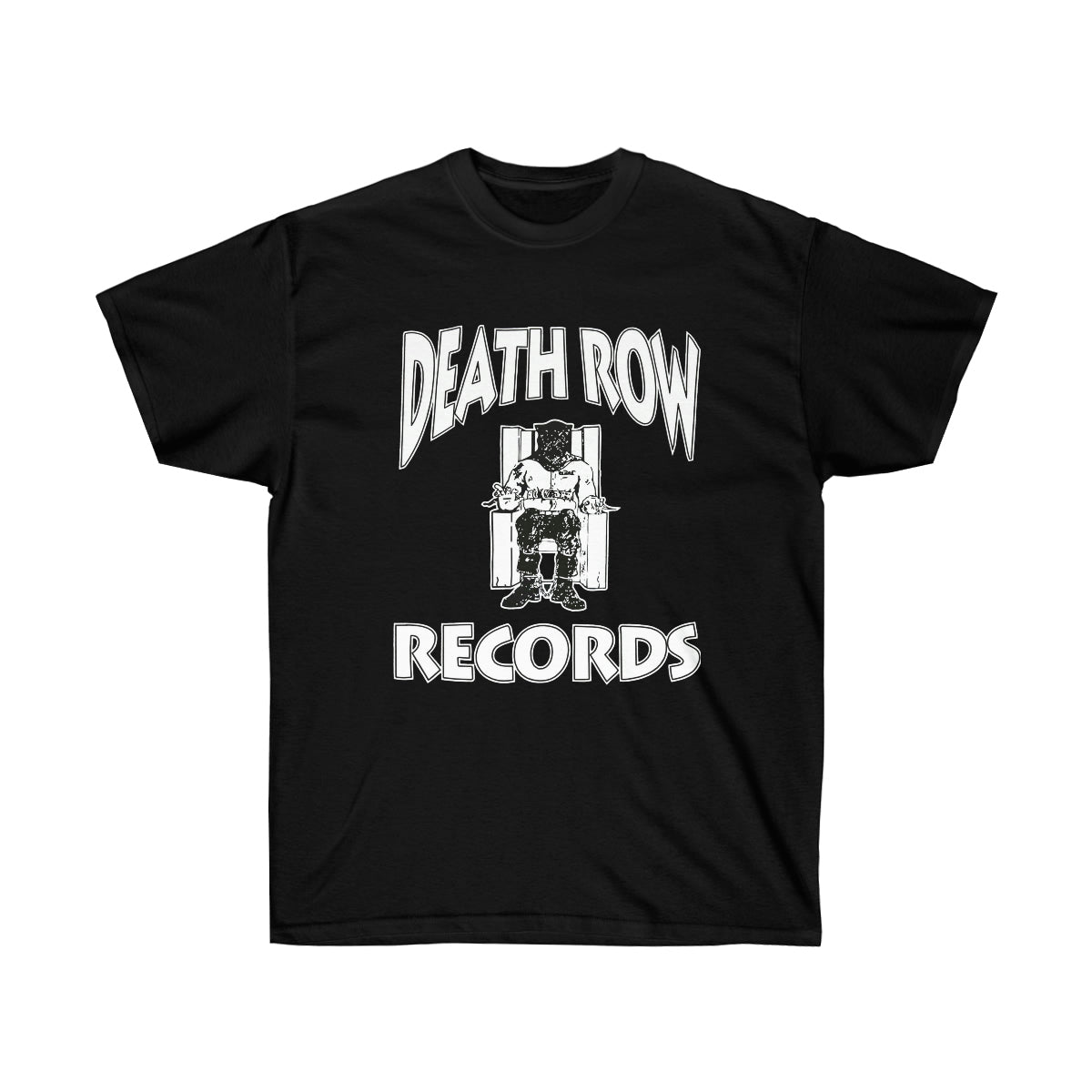 White Death Row Men T-Shirt - Black, M image