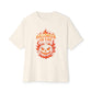 Halloween on Fire Unisex Oversized Boxy Tee - Natural, 2XL image
