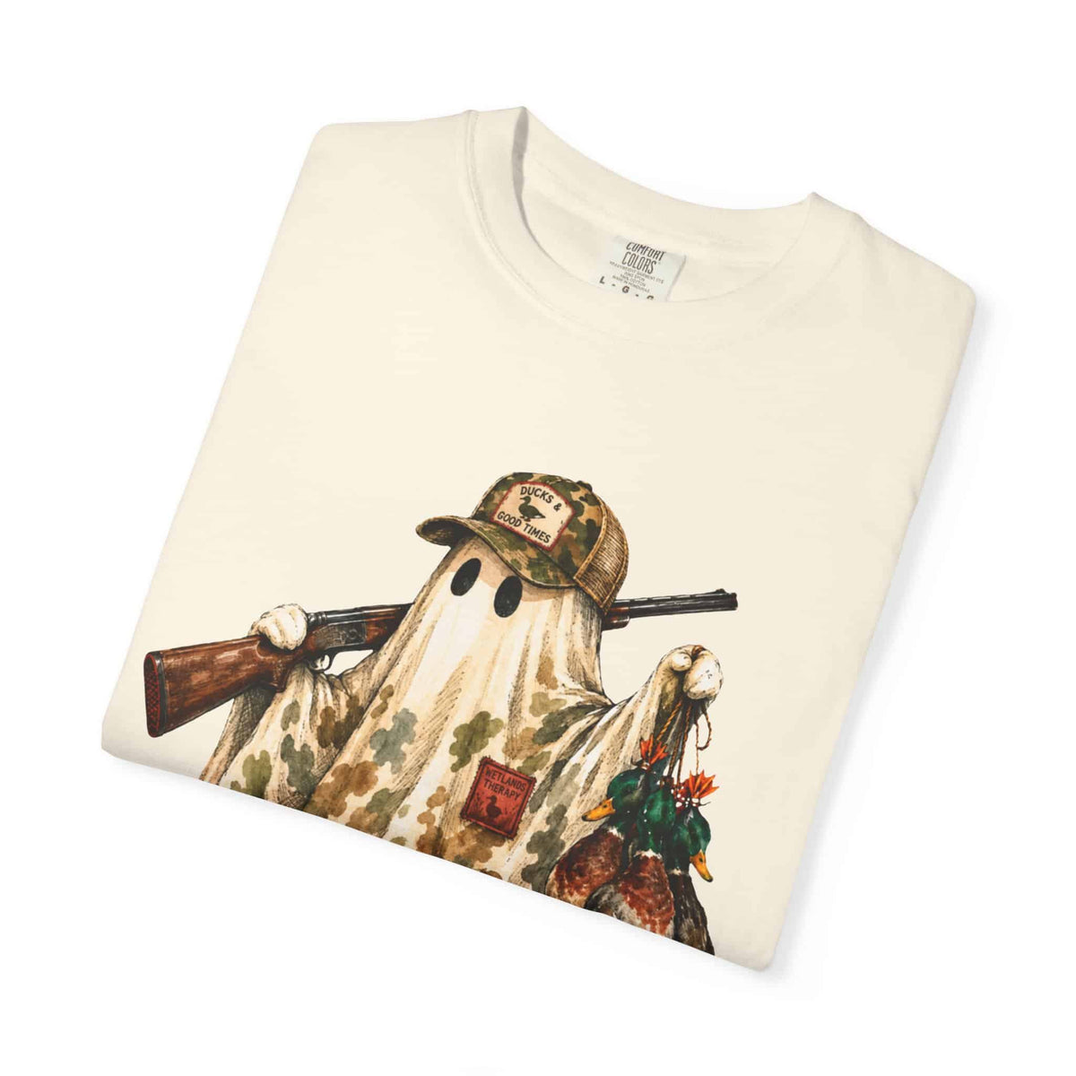 Hunting Season Spooky Camo Mallards Unisex Garment-Dyed T-shirt image 14