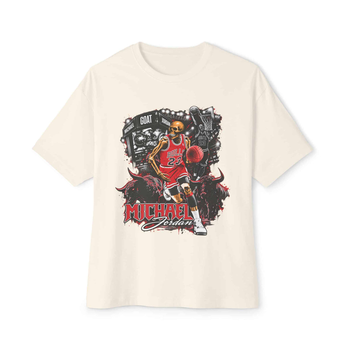 Chicago Legend 23 Unisex Oversized Boxy Tee - Natural, L image