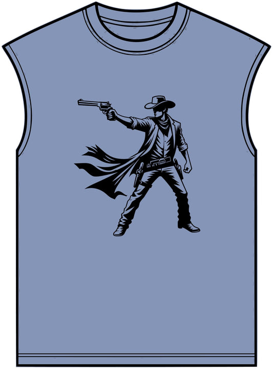 Wild West Gunslinger 1 Unisex Garment-Dyed Muscle Tee