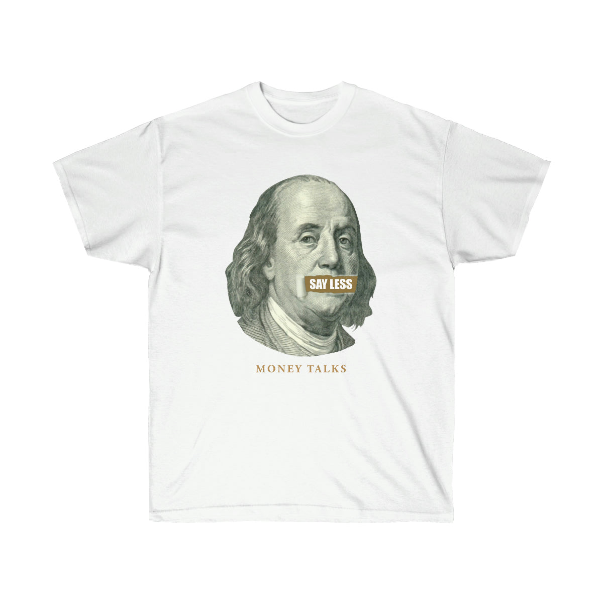 Say Less Money Talks Men T-Shirt - White, 3XL image