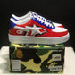 A Bathing Ape Bape Sta Low M2 20th Anniversary Patent Red Shoes Sneakers - nk0005522 image 8