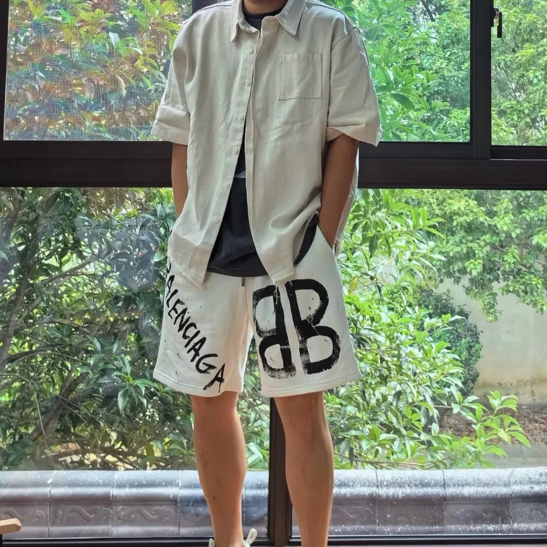 BLCG BB Graffiti Logo Shorts in White - 609 - blcg0000609 image 9