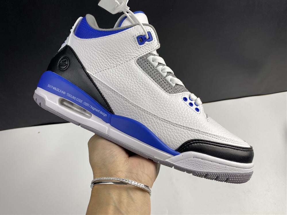 AJ 3 Fragment White Blue Shoes Sneakers - nk0000859 image 18