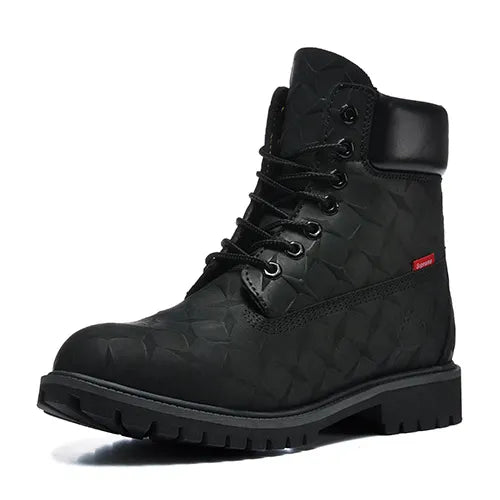 [PREMIUM] SUP x TBL 6-Inch Premium Waterproof Boot 'Embossed Diamond Plate - Black' Shoes Sneakers - nk0005504 image 3