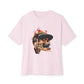 GOATED Skull Unisex Oversized Boxy Tee - Soft Pink, 2XL image