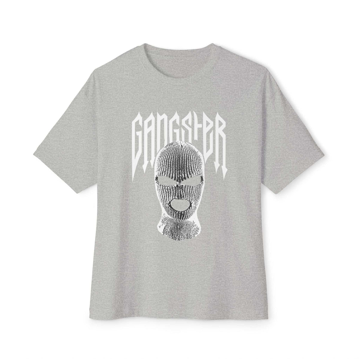 Gangster Mask Unisex Oversized Boxy Tee - Athletic Heather, M image