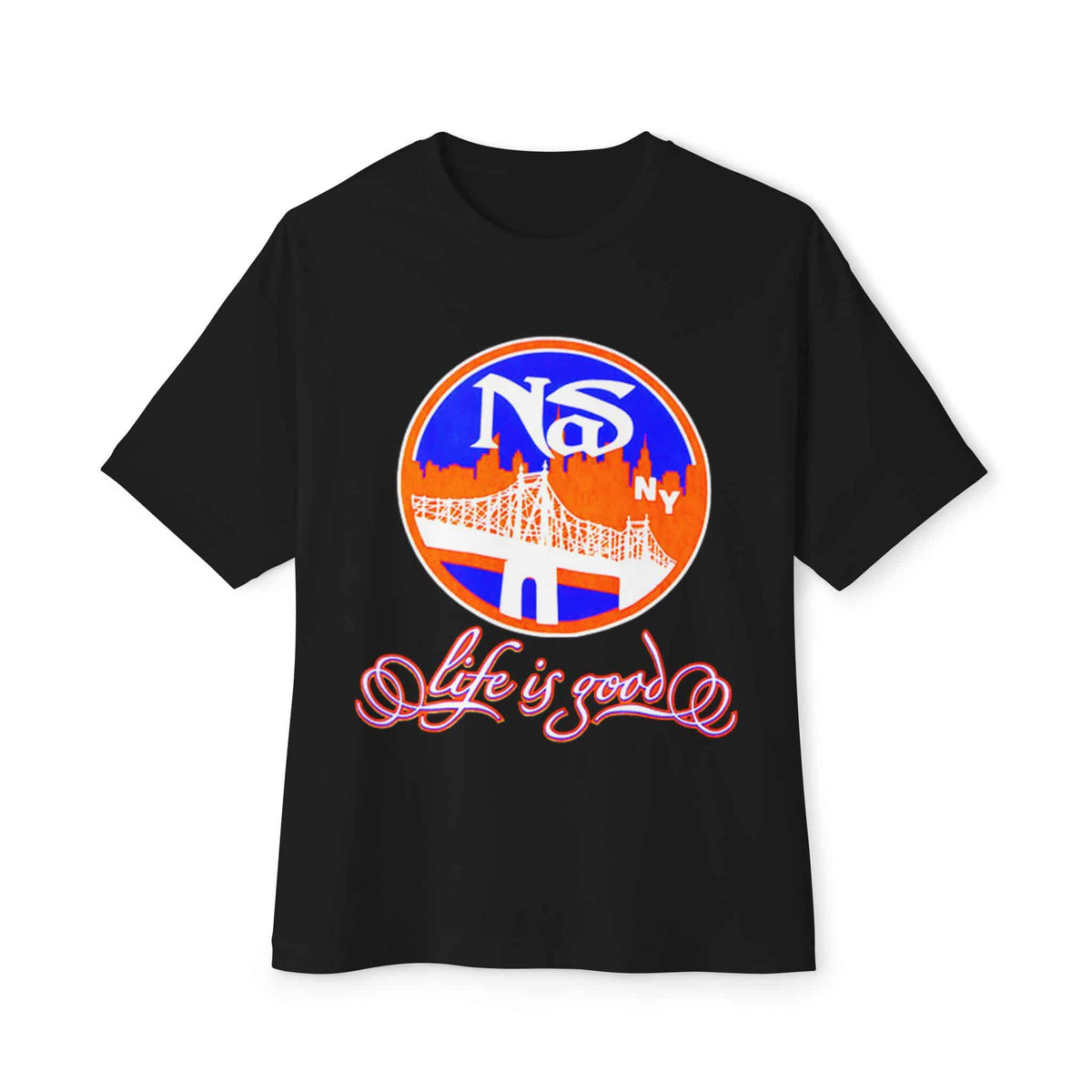 Life Is Good Unisex Oversized Boxy Tee - Black, 2XL image