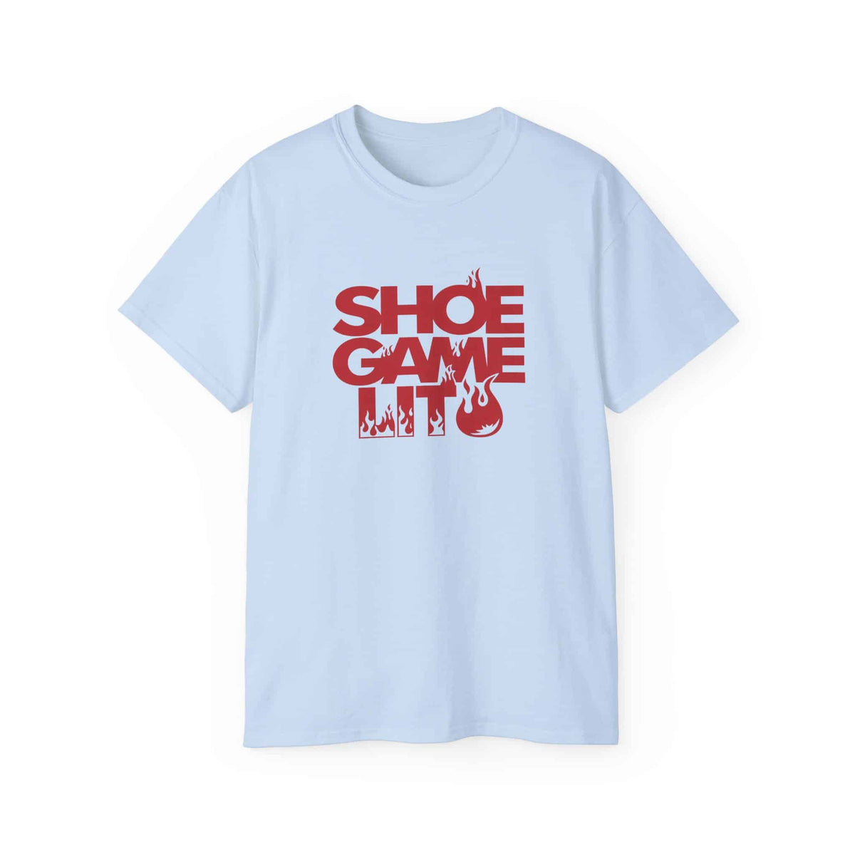Graphic Print T-Shirt - POD0040 - 5XL, Light Blue image