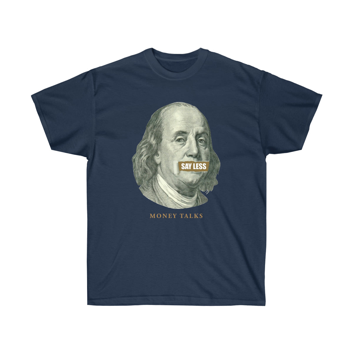 Say Less Money Talks Men T-Shirt - Navy, 3XL image