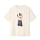Rebel Attitude Unisex Oversized Boxy Tee - Natural, XS image
