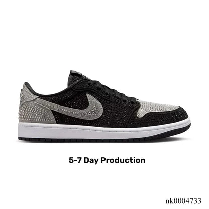 [Premium] Swarovski x AJ 1 Low OG Stealth/Crystal Shoes Sneakers – nk0004733 image