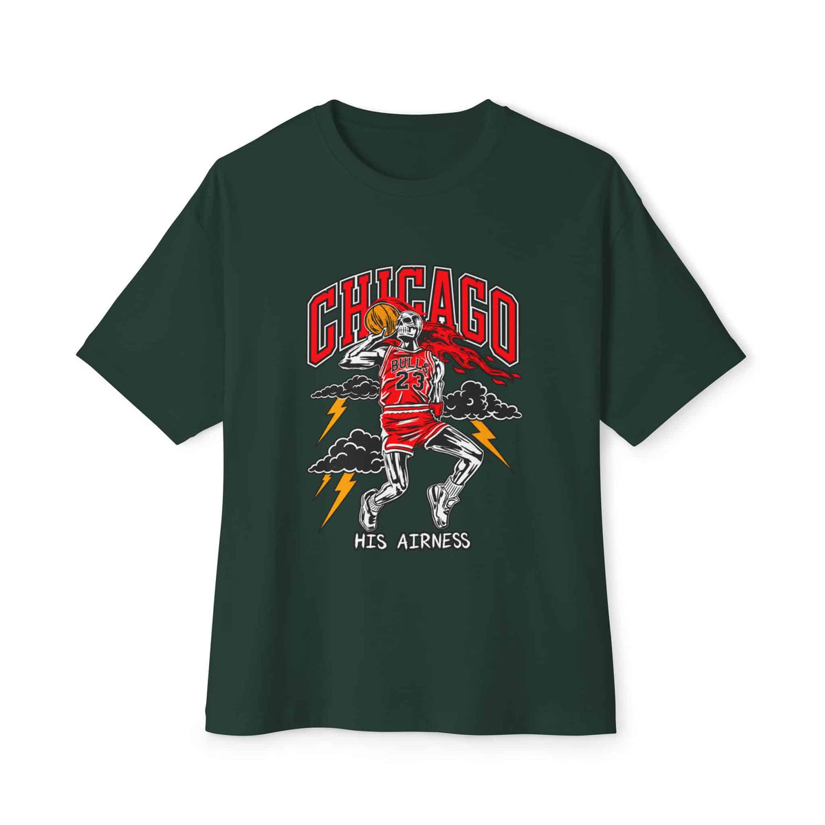 Graphic Print Unisex Oversized Boxy Tee - POD0038 - Forest, XL image