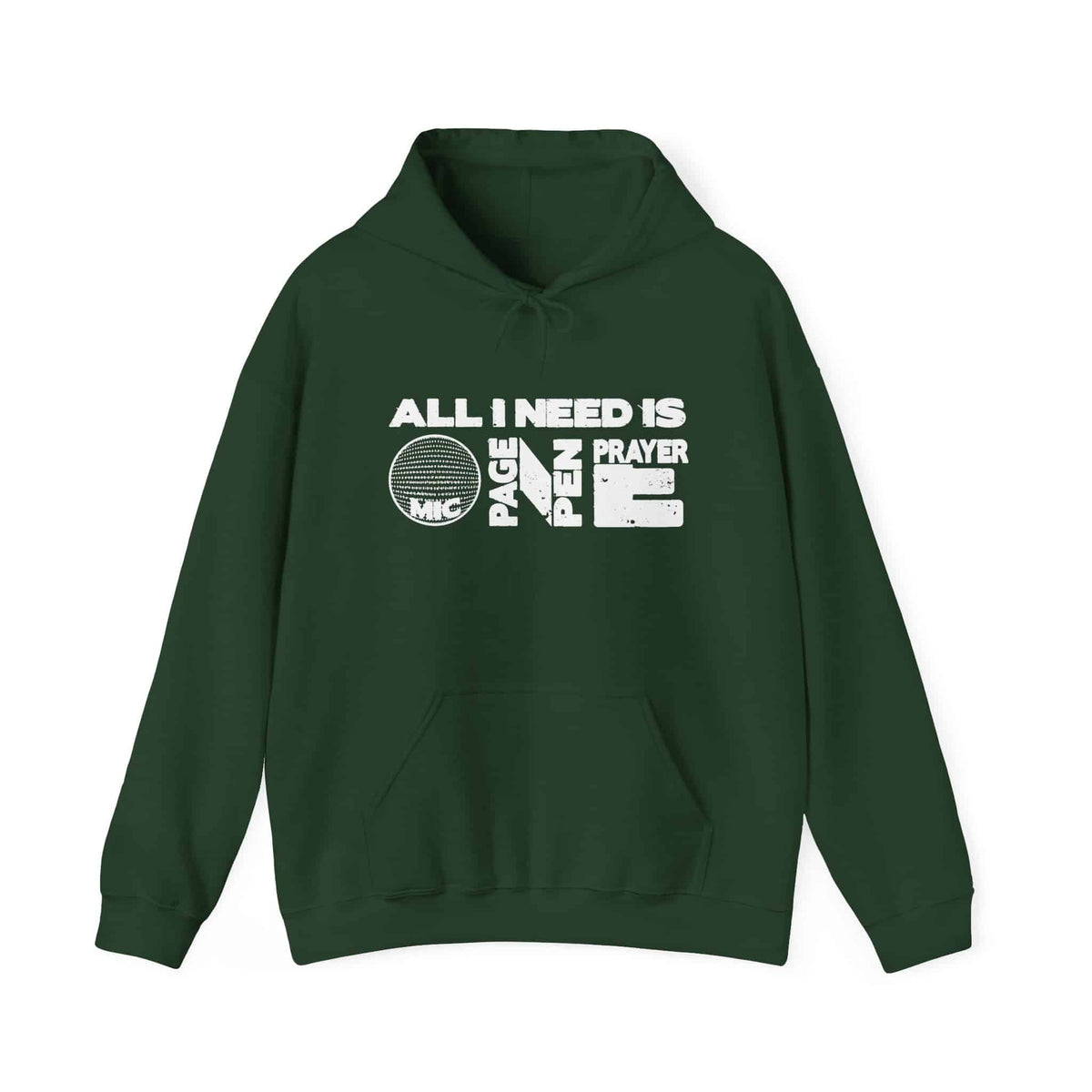 ALL_I_NEED_IS Hooded Sweatshirt - 2XL, Forest Green image