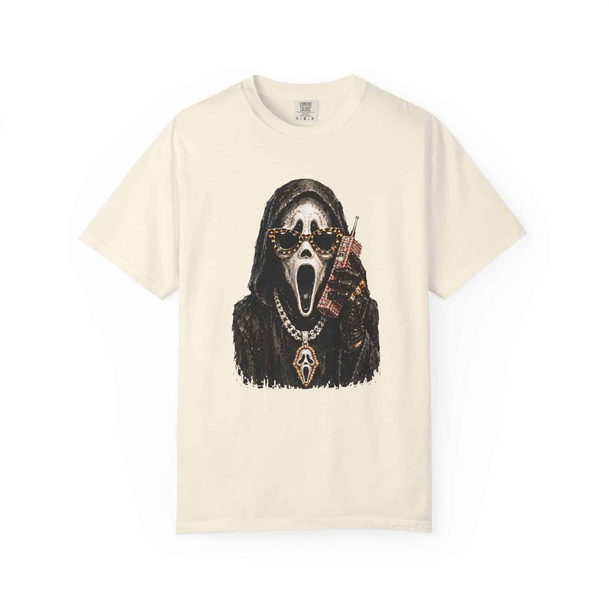 Halloween Ghostface Unisex Garment-Dyed T-shirt image