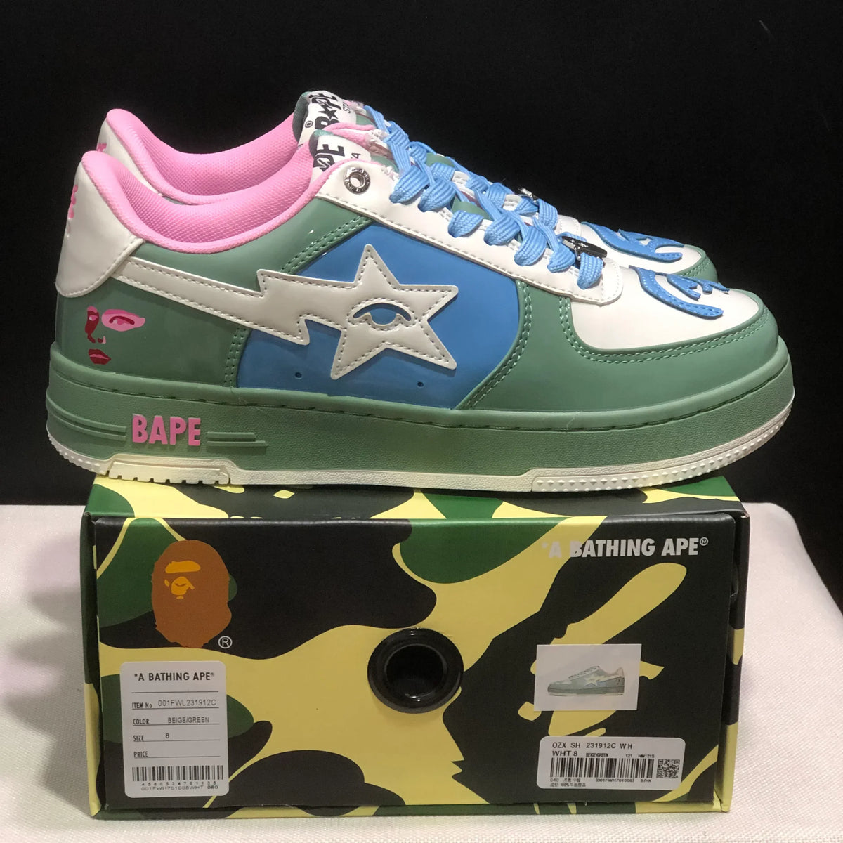 KidSuper x Bapesta 'Multi-Color' Shoes Sneakers - nk0005524 image 8