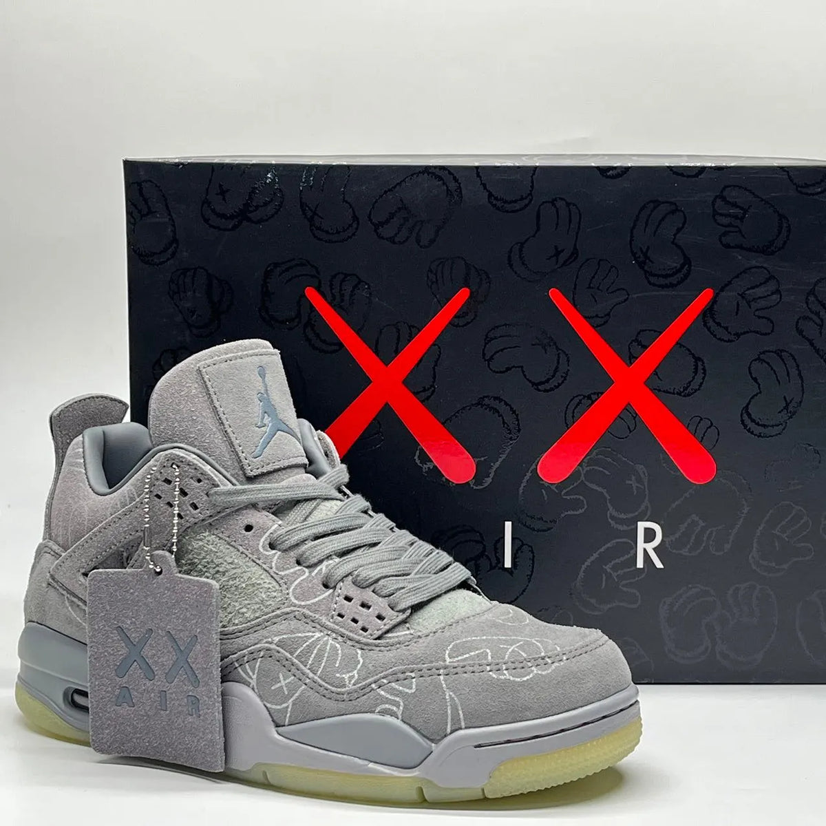 KAWS x AJ 4 Cool Grey Shoes Sneakers – nk0003104 image 12