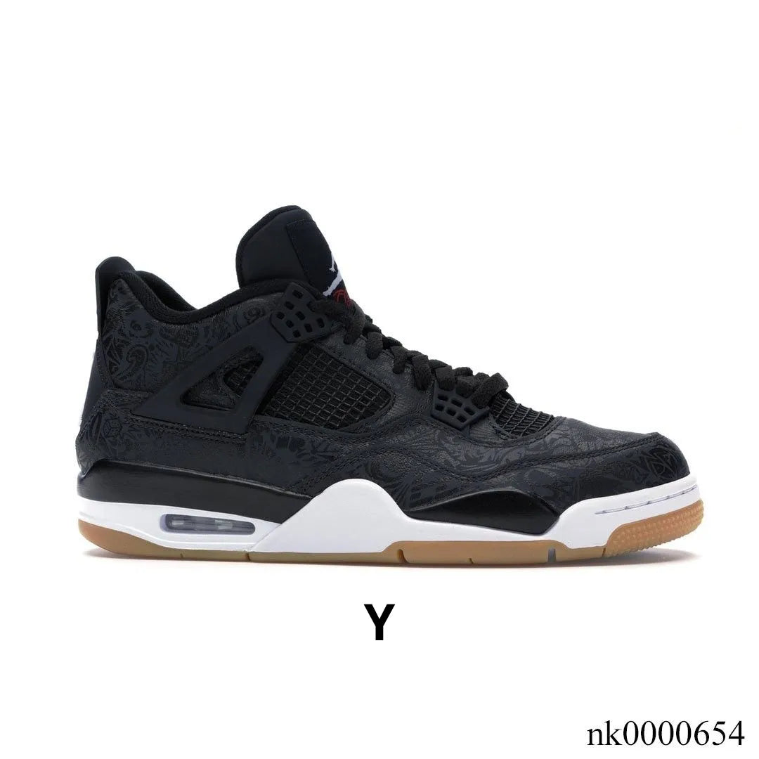 AJ 4 Retro Laser Black Gum Shoes Sneakers - nk0000654 image