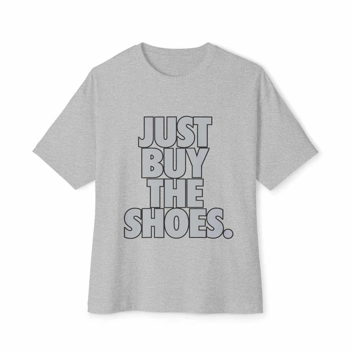 Graphic Print Unisex Oversized Boxy Tee – POD0033 - Athletic Heather, XL image