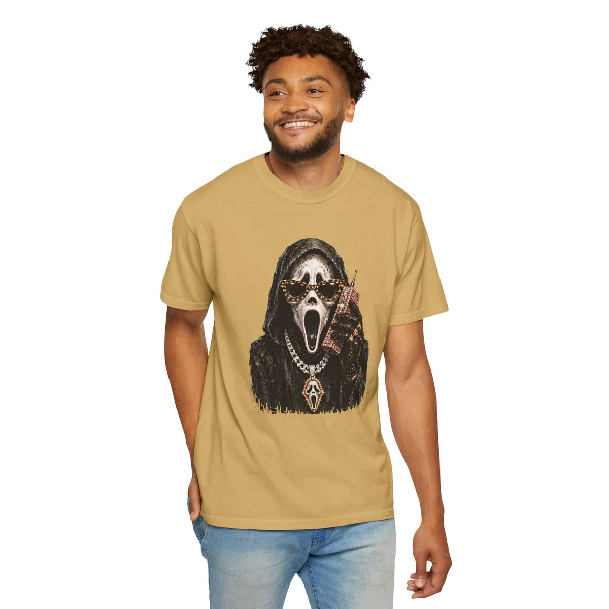 Halloween Ghostface Unisex Garment-Dyed T-shirt image 40