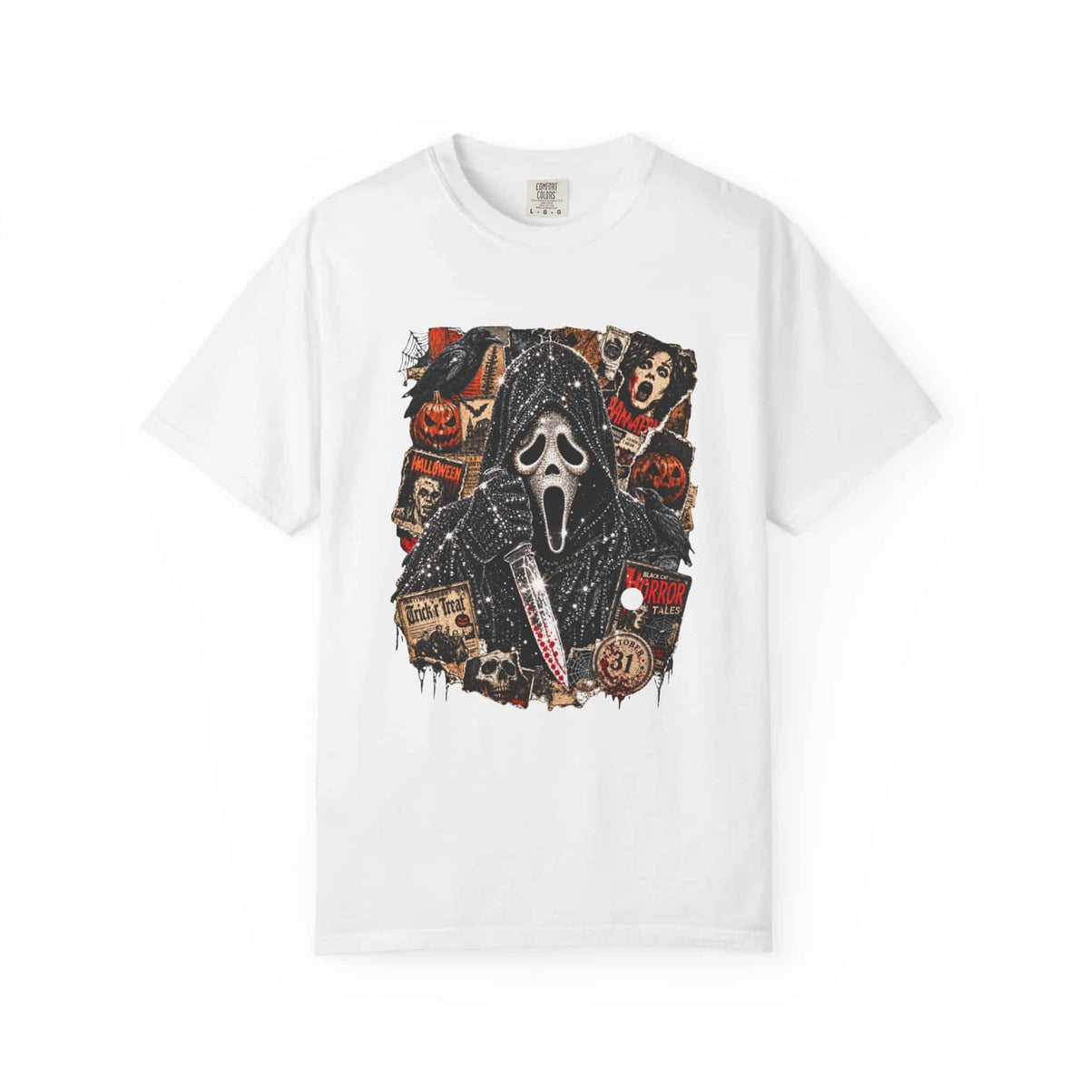 Halloween Horror Unisex Garment-Dyed T-shirt image 140