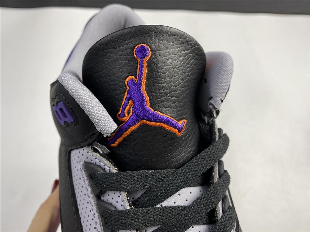 AJ 3 Retro Black Court Purple Shoes Sneakers - nk0000817 image 16