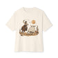 Halloween Cowboy Unisex Oversized Boxy Tee - Natural, XL image