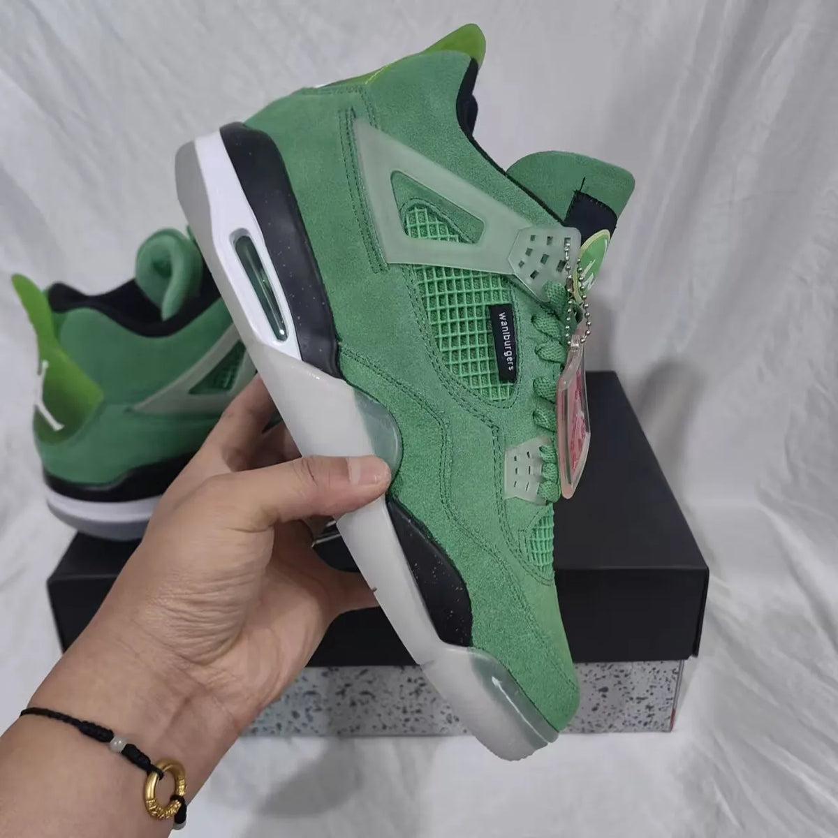 AJ 4 Wahlburgers PE Shoes Sneakers – nk0004106 image 16